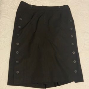 Black midi skirt 15” waist and 26” length